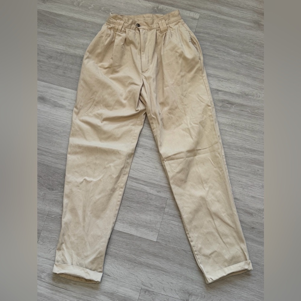 968: Kikomo High-Rise Straight Leg Women's Pants in Light Beige - 3/4